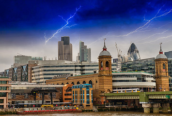 Image showing Colors, Lights and Architecture of London in Autumn