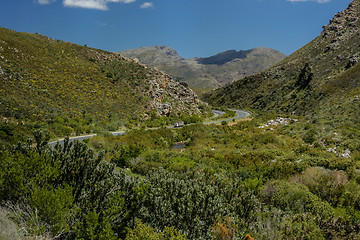 Image showing Windy roads through the mountains