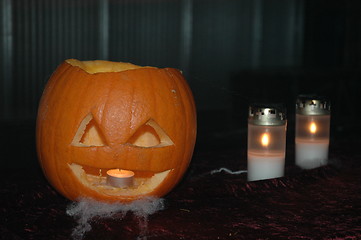 Image showing Light in pumpkin