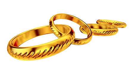 Image showing gold wedding rings