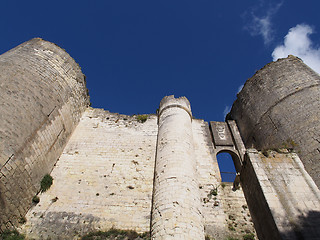 Image showing South walls and entrance to Loches fortification, France