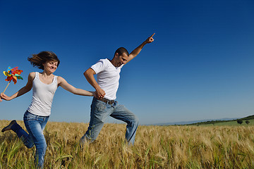 Image showing happy couple in wheat field