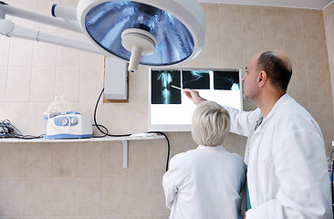 Image showing veterinarian and assistant in a small animal clinic