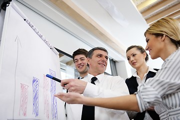 Image showing Senior business man giving a presentation