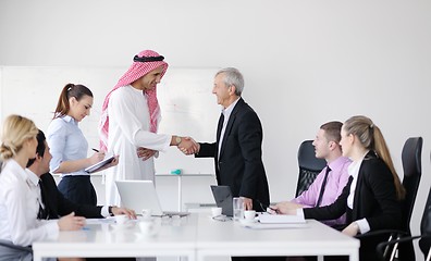 Image showing Arabic business man at meeting