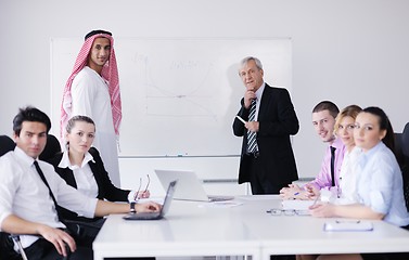 Image showing Arabic business man at meeting