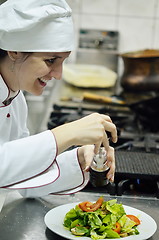 Image showing chef preparing meal