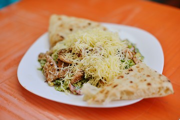 Image showing woman eat salad