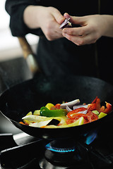 Image showing chef preparing meal