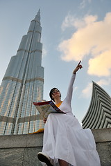 Image showing happy tourist woman