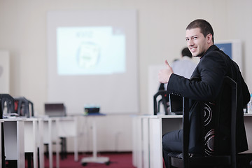 Image showing business man on seminar