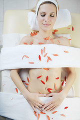 Image showing Beautiful young woman in spa