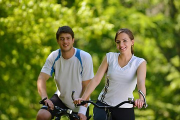 Image showing Young couple jogging