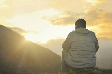 Image showing fresh sunrise at mountain