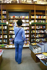 Image showing female in library