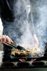 Image showing chef preparing meal