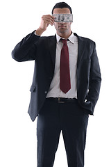 Image showing Business man holding money