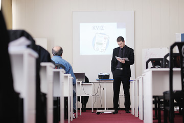 Image showing business man on seminar