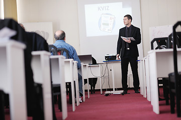 Image showing business man on seminar