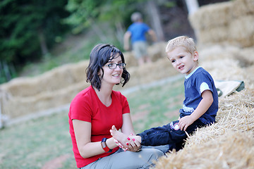 Image showing woman and child have fun outdoor