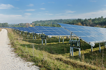 Image showing solar panel renewable energy field