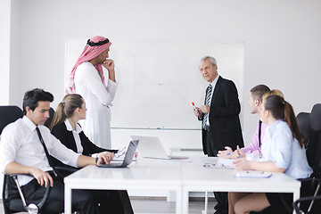 Image showing Arabic business man at meeting