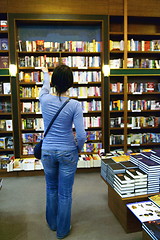 Image showing female in library