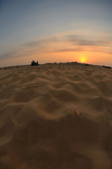 Image showing beautiful sunset in desert