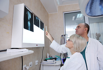 Image showing veterinarian and assistant in a small animal clinic