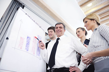 Image showing Senior business man giving a presentation