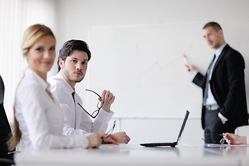 Image showing business people in a meeting at office