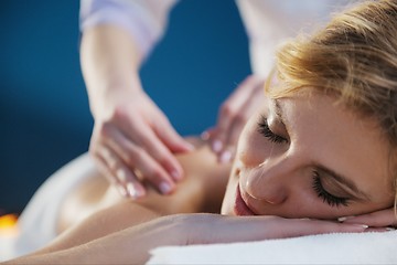 Image showing Beautiful young woman in spa