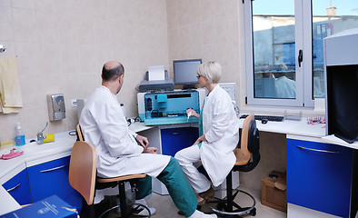 Image showing veterinarian and assistant in a small animal clinic