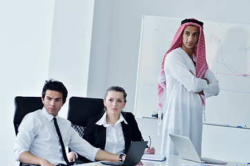 Image showing Arabic business man at meeting