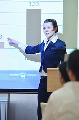 Image showing business woman giving presentation