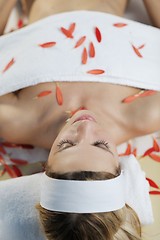 Image showing Beautiful young woman in spa