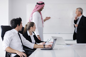 Image showing Arabic business man at meeting