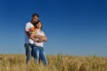 Image showing happy couple in wheat field