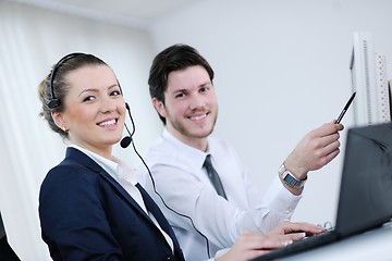 Image showing business people group working in customer and helpdesk office