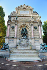 Image showing Saint Michel fountain in Paris