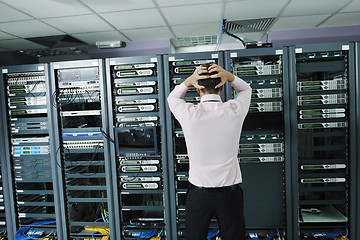 Image showing system fail situation in network server room