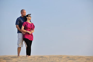 Image showing couple enjoying the sunset