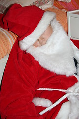 Image showing Santa Claus is tired out