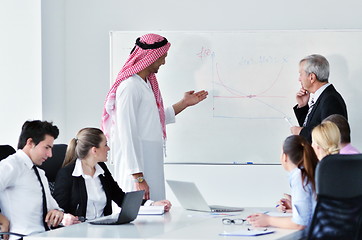 Image showing Arabic business man at meeting