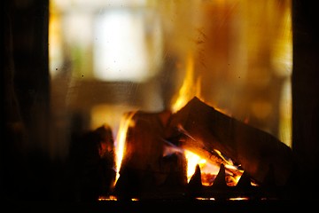 Image showing fireplace flame background