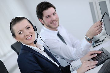 Image showing business people group working in customer and helpdesk office