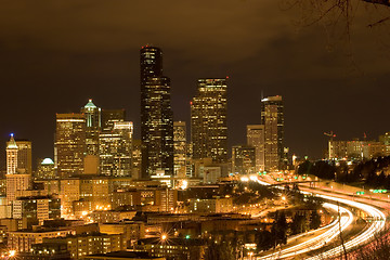 Image showing Seattle at night