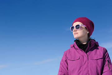 Image showing winter woman ski