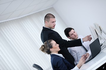 Image showing business people group working in customer and help desk office