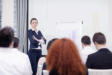 Image showing business woman giving presentation